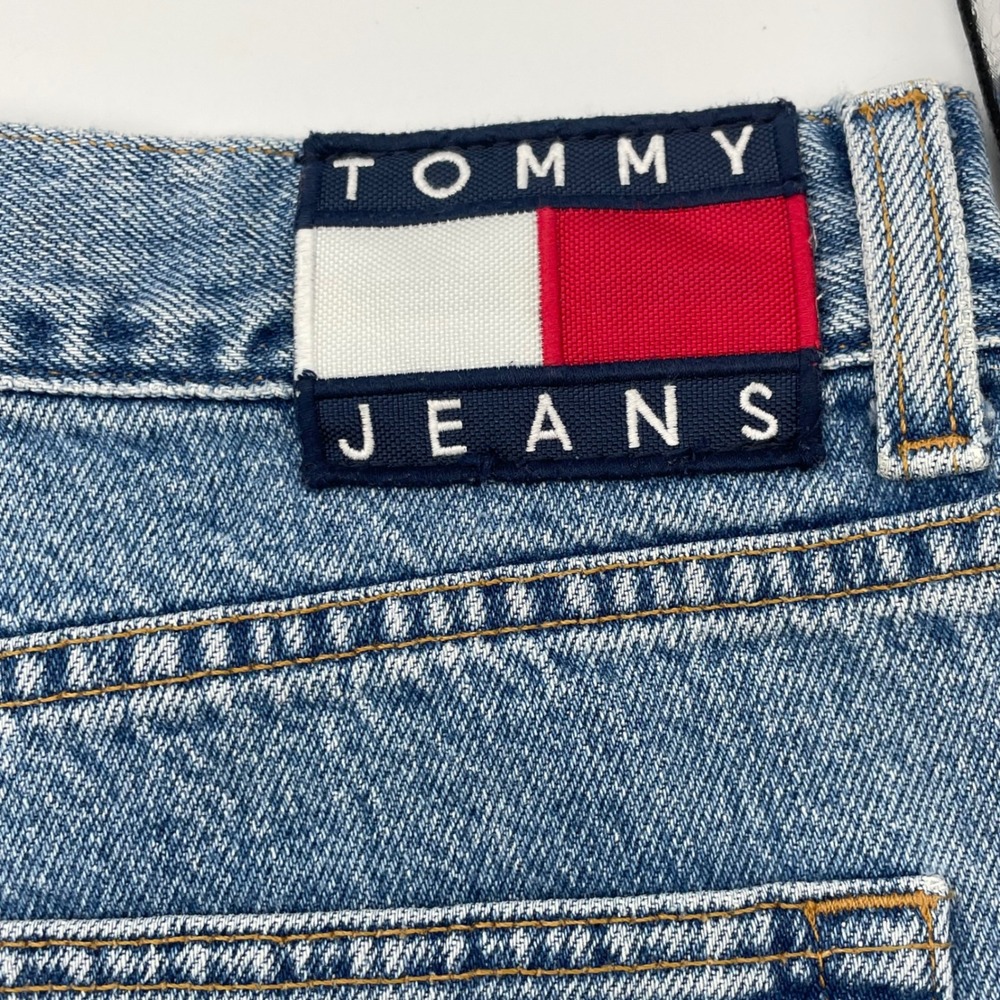 Tommy Hilfiger Jeans Mens Vintage Denim Shorts Size 36 Blue Y2K M-8550 Logo - Picture 13 of 13